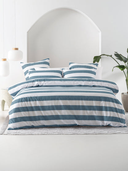 Sydney Stripes Duvet Cover Set | Blue