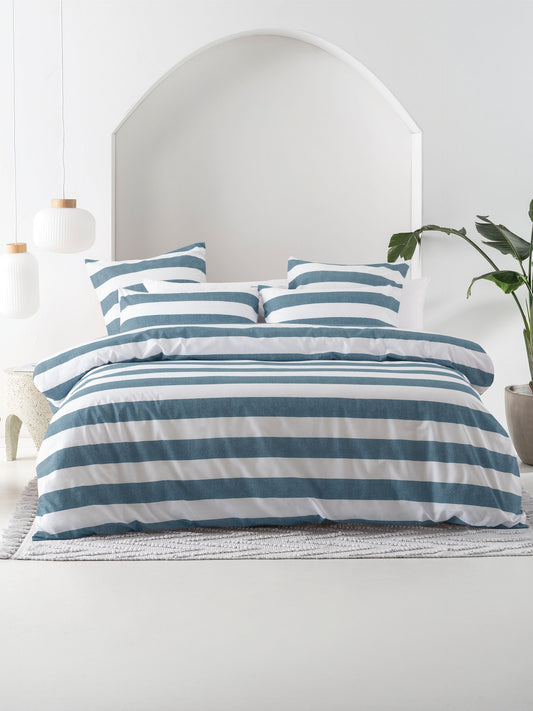 Sydney Stripes Duvet Cover Set | Blue