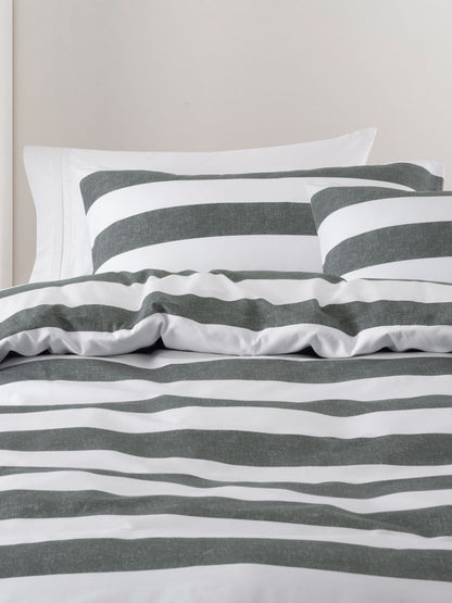 Sydney Stripes Duvet Cover Set | Carbon