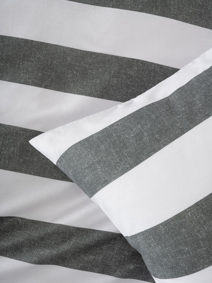 Sydney Stripes Duvet Cover Set | Carbon