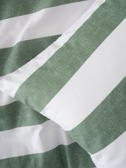 Sydney Stripes Duvet Cover Set | Moss