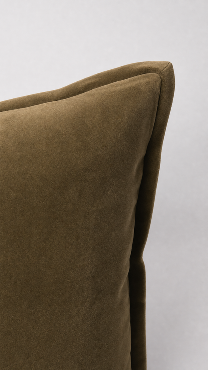 Velvet Lumbar Cushion - Nutmeg