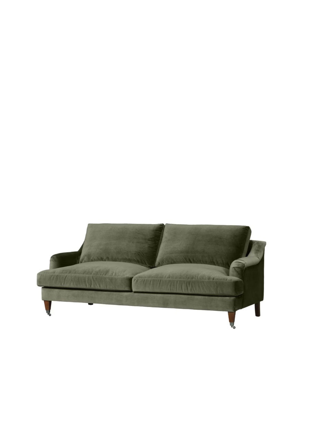 Green sofa on a white background