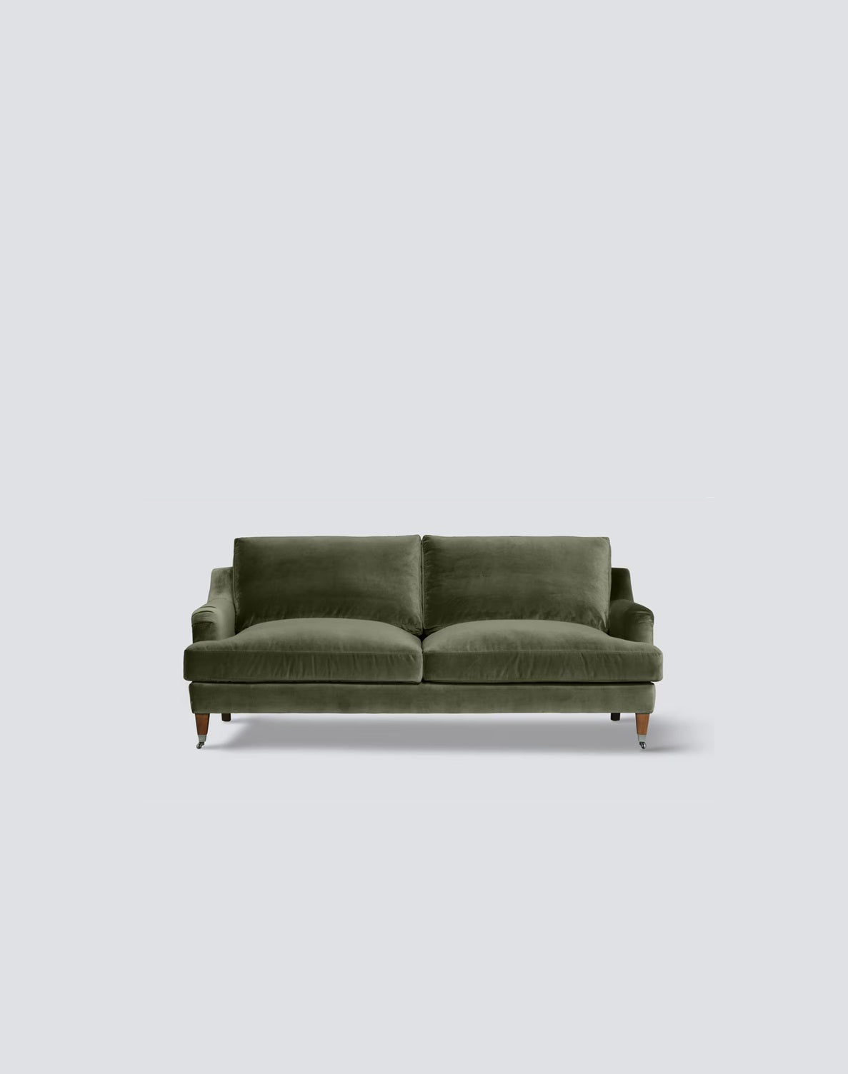 The Thornfield 3 Seater Sofa – Olive Velvet