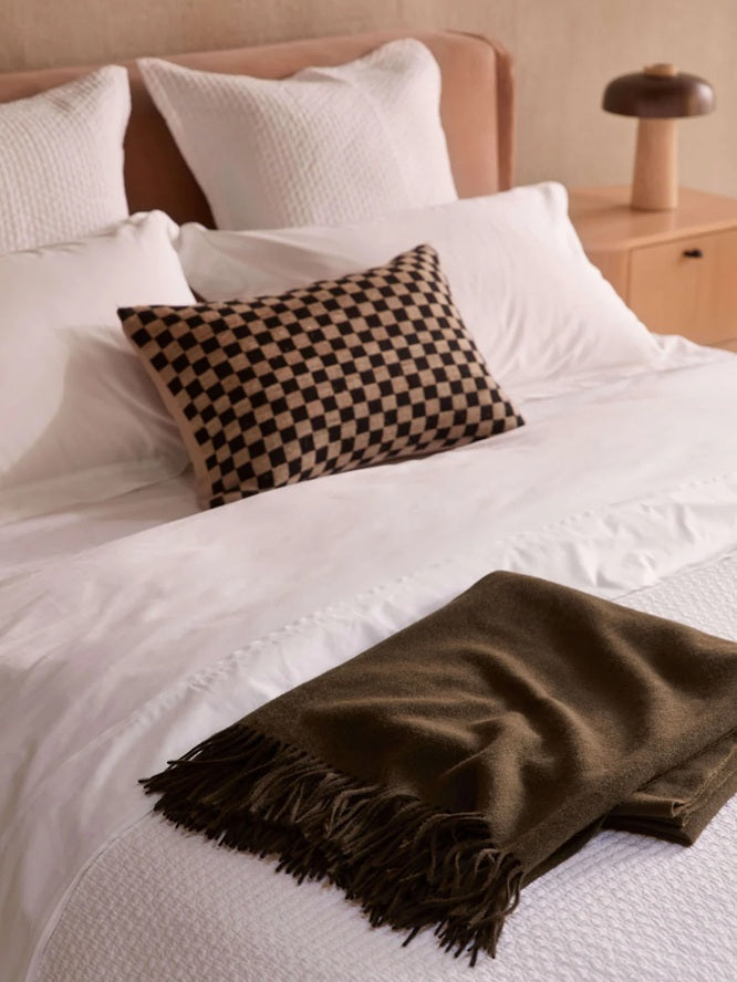 Australian Wool Throw - Olive & Nori