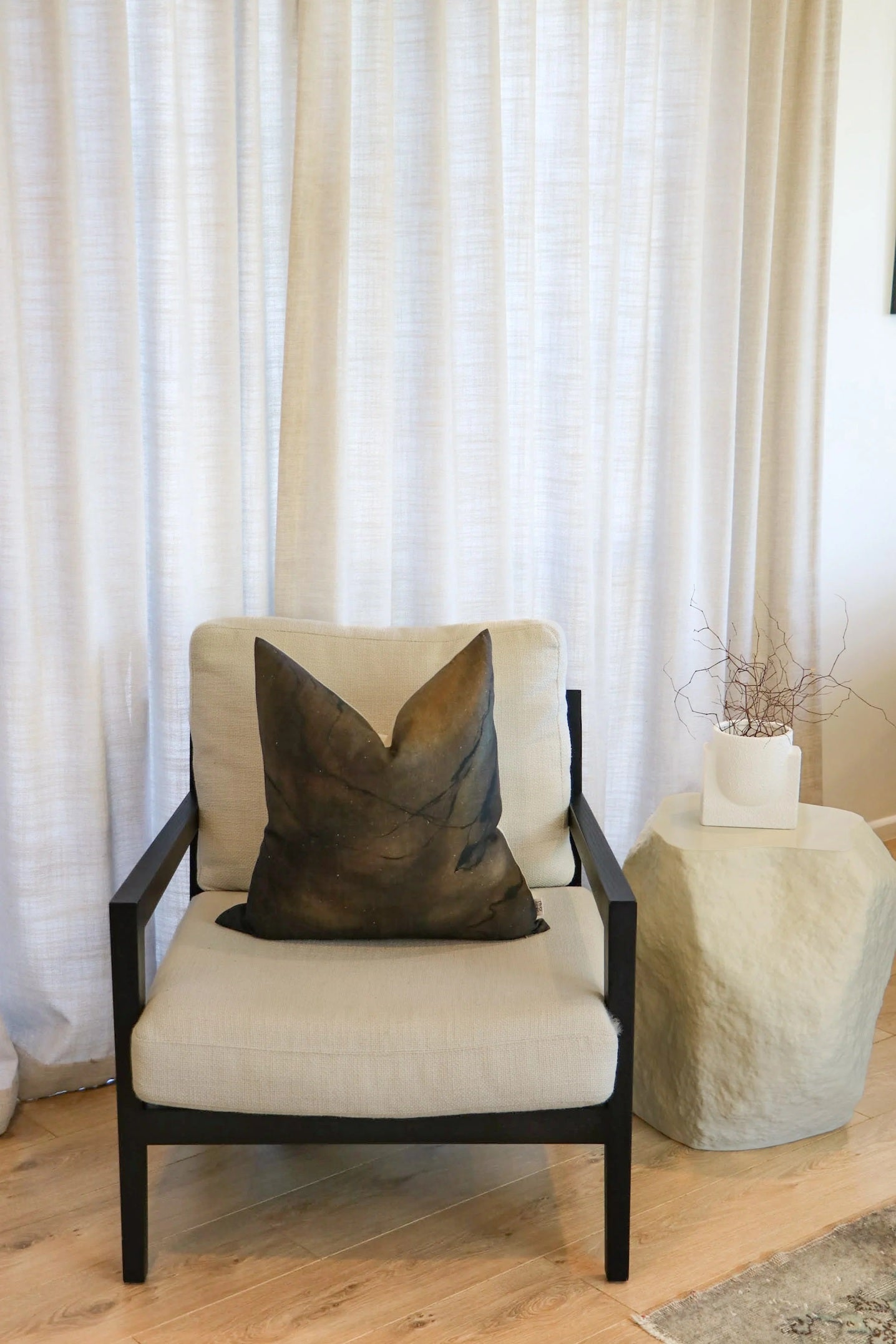 Umber Marble Cushion - 50cm x 50cm