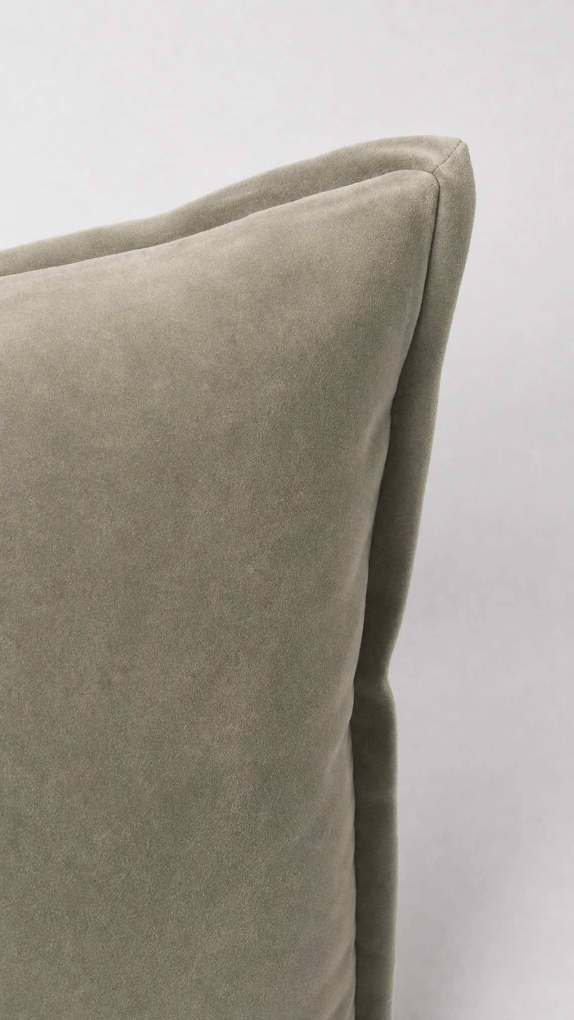 Velvet Lumbar Cushion — Oyster