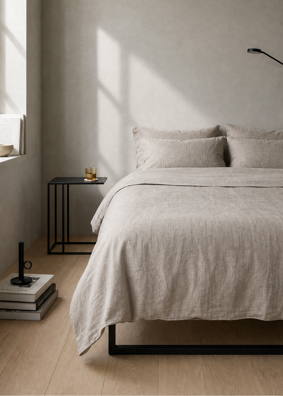 Linen Flat Sheet - Pebble