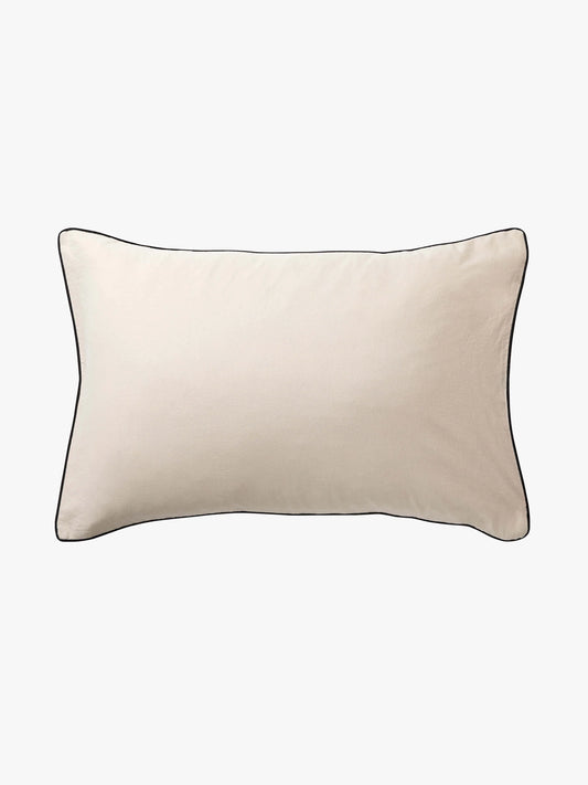 Piped Pillowcases — Oatmeal