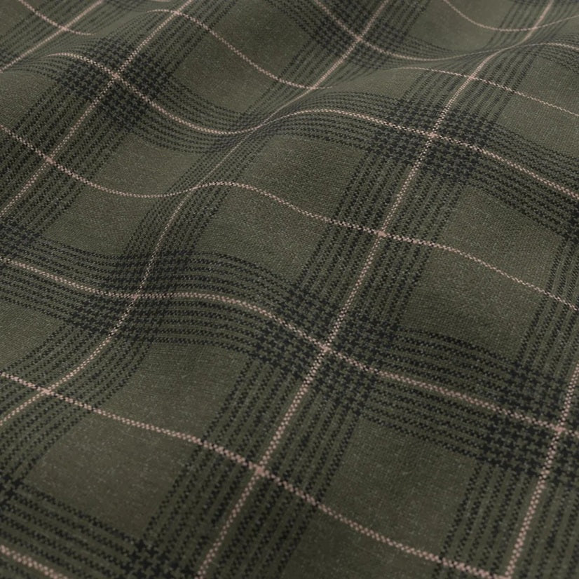 Ralph Plaid Lumbar Cushion - Eucalyptus