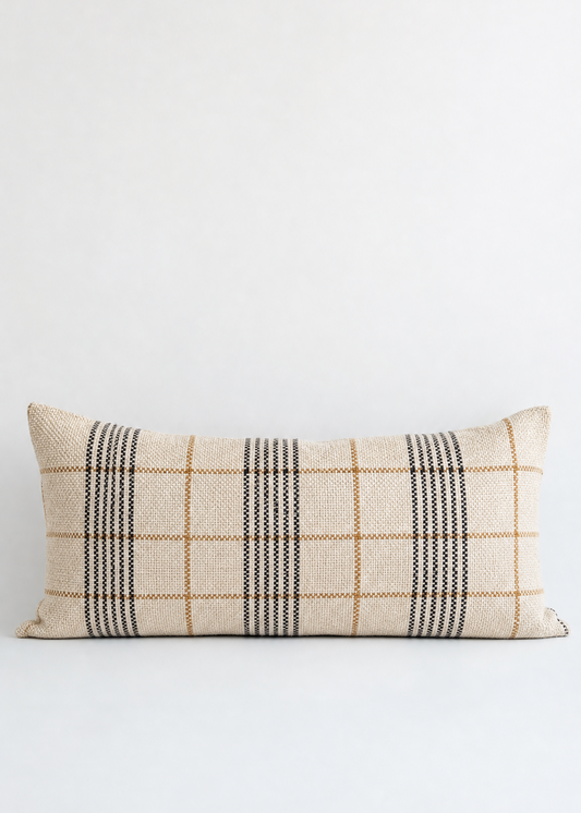 Ralph Plaid Lumbar Cushion - Natural