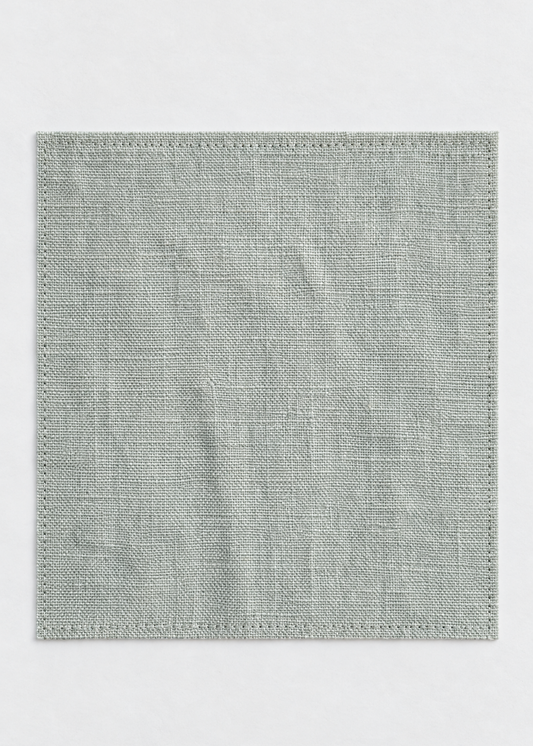 Heavy Linen Bed Cover | Powder Blue