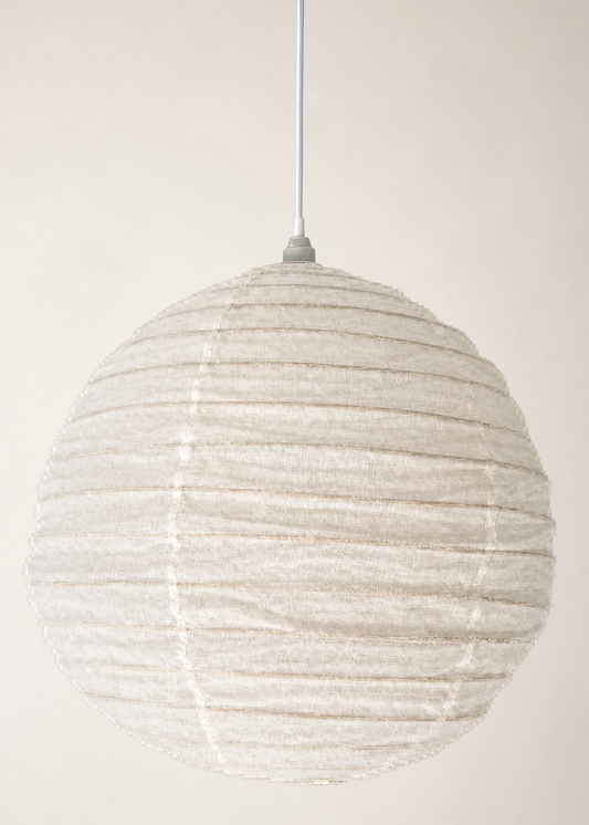 Artisan Linen Pendent - White 60cm