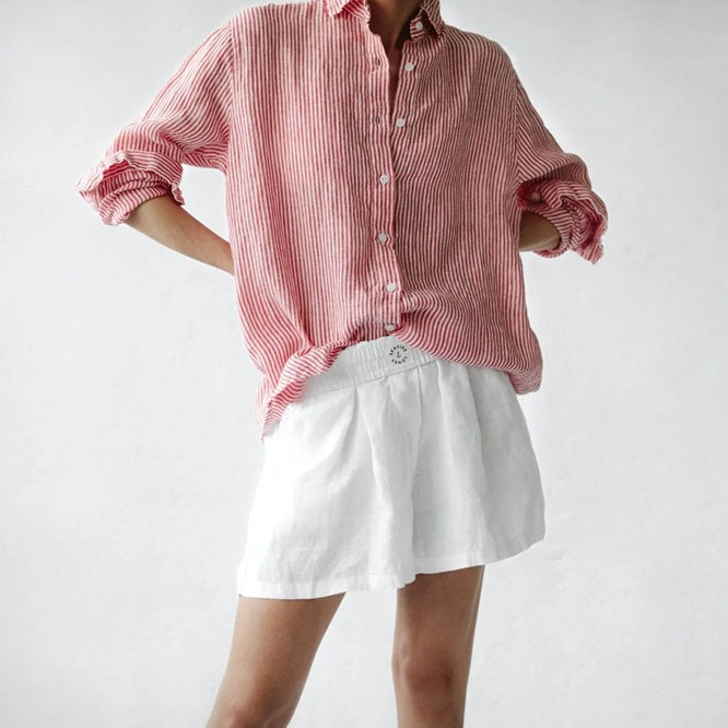 Linen Shirt | Red Stripes