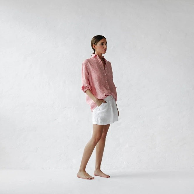 Linen Shirt | Red Stripes