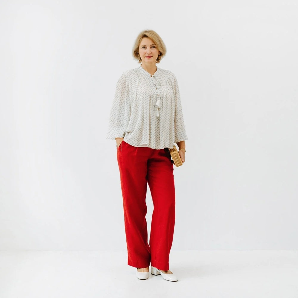 WILLOW Linen Pants - Red
