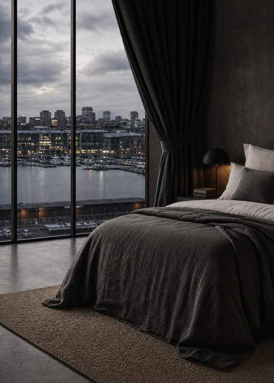 Linen Duvet Cover Set - Riverstone | Made in New Zealand