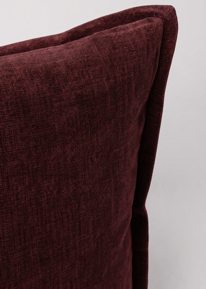 Velvet Lumbar Cushion - Ruby