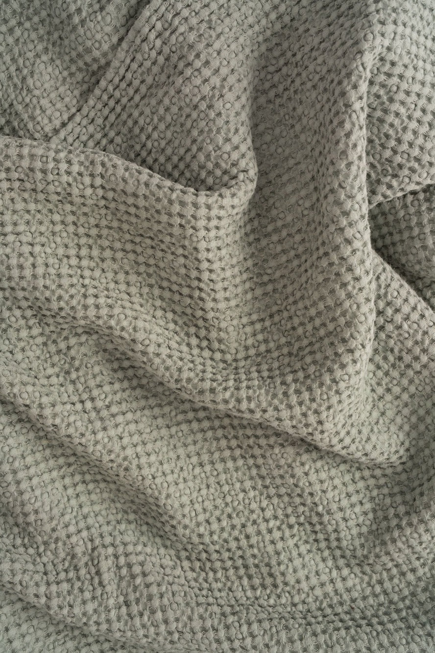 Sage Green Waffle Blanket - Made in Europe