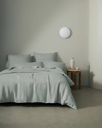 French Flax Linen Sheet Set - Sage