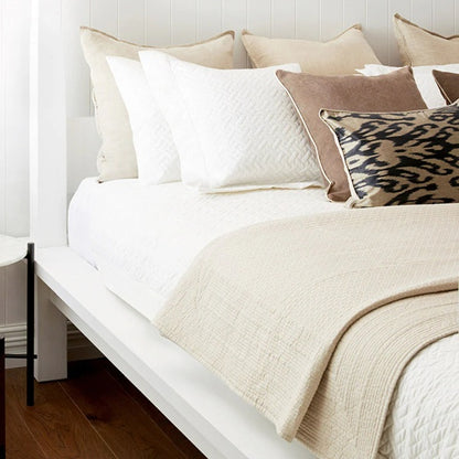 Palazzo Quilted Duvet Cover Set | White