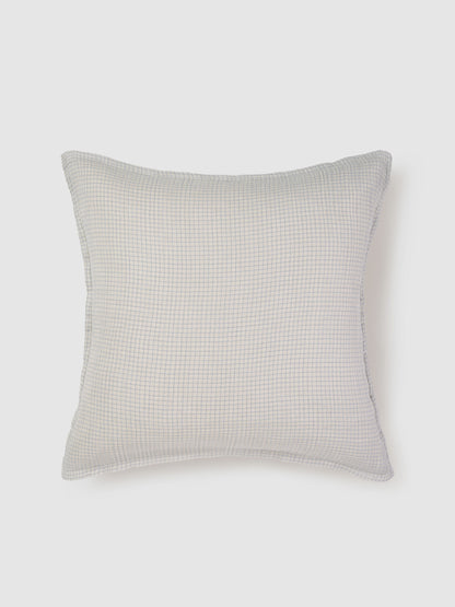Cotton Gauze Check Duvet Set – Blue
