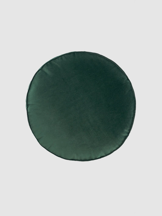 Velvet Round Cushion – Forest