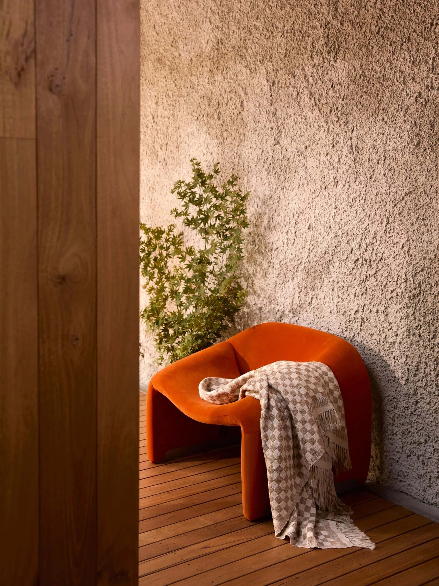 Addi | Wool & Silk Throw in Chalk & Oatmeal