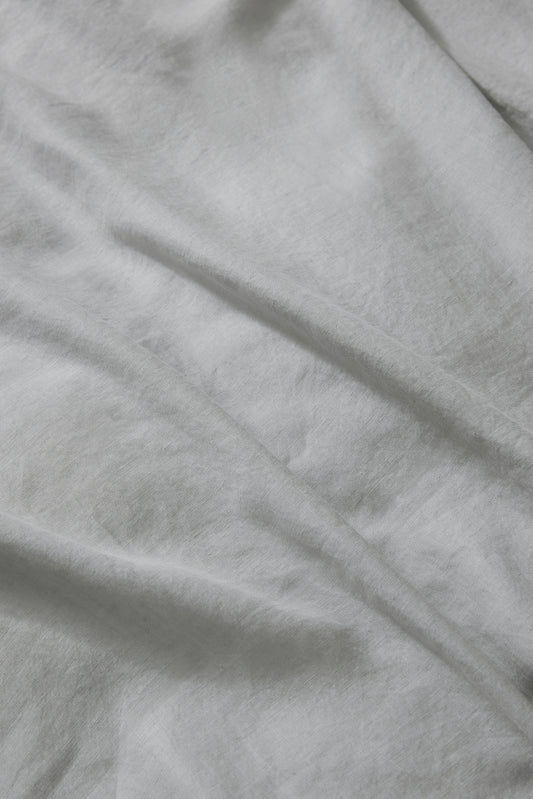 French Flax Linen Flat Sheet | Silver