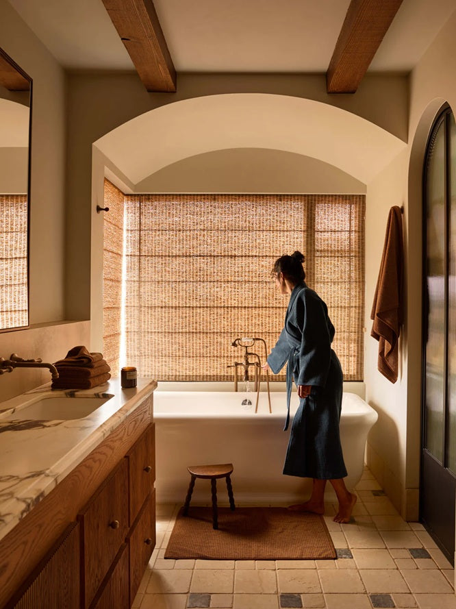 Spa Waffle Bathrobe | Indigo