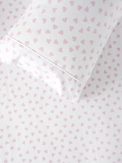 Fitted Sheet Set -  Lots of Love -Lilac