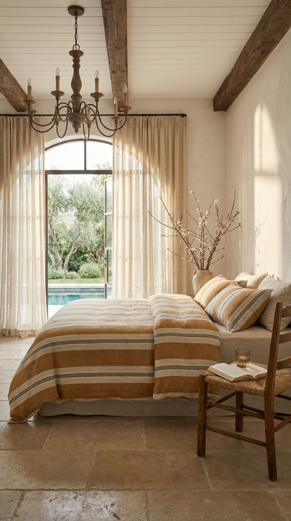 Capri Stripe Duvet Cover | Rust