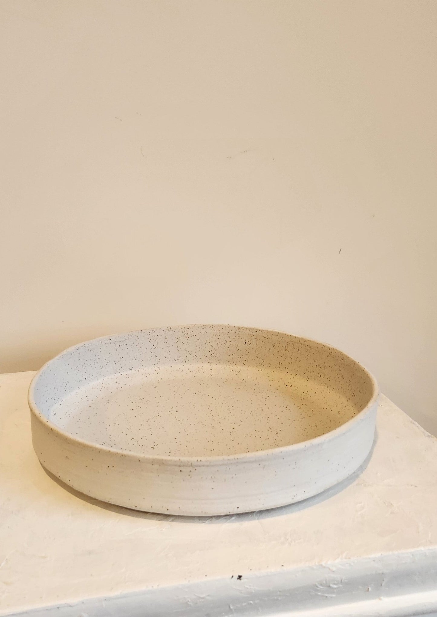 Organic Stoneware platter | Sandy White | 31cm
