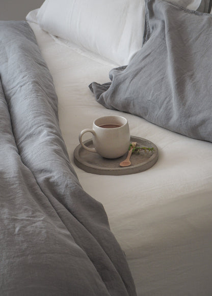 French Linen Duvet Cover Set  | Storm