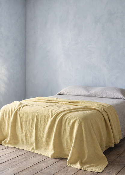 Heavy Linen Bedcover | Sun-Drenched Hay