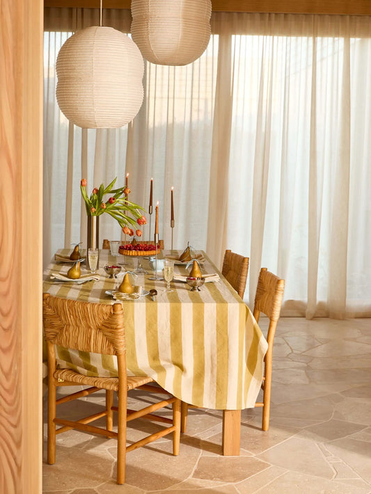 Riviera Linen Tablecloth | Pear
