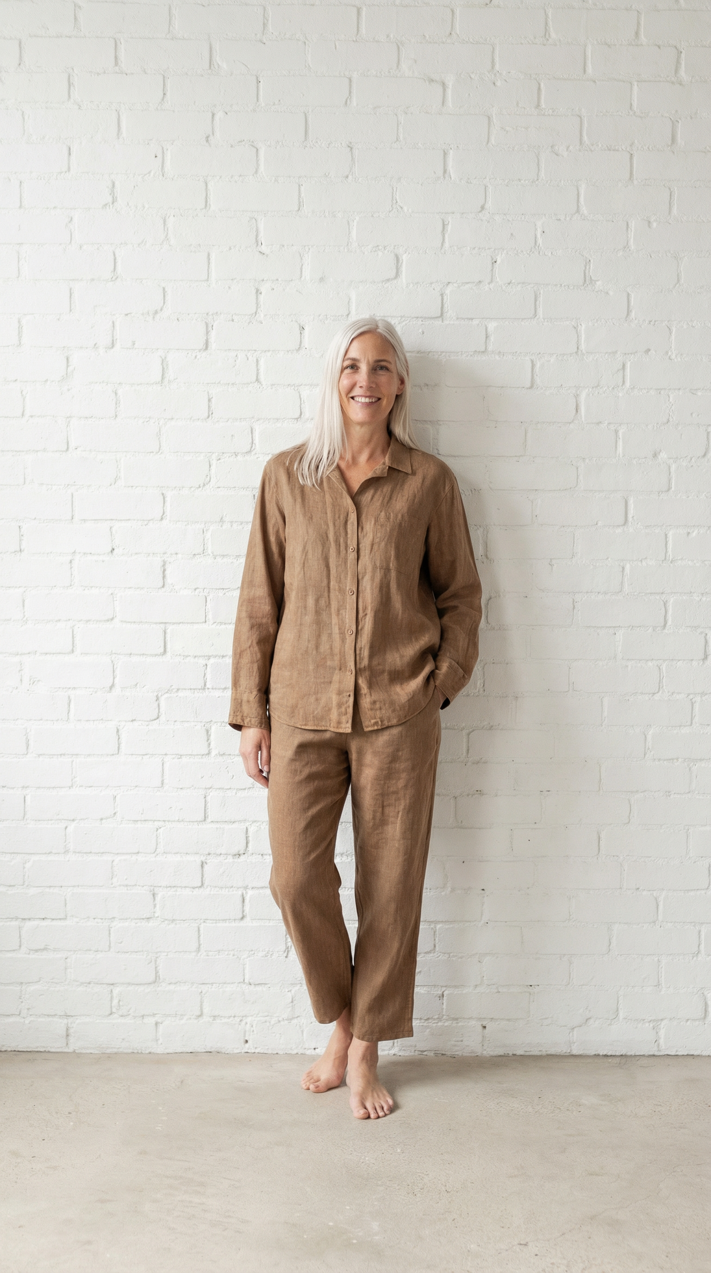 Stonewashed Linen Pajamas | Mocha