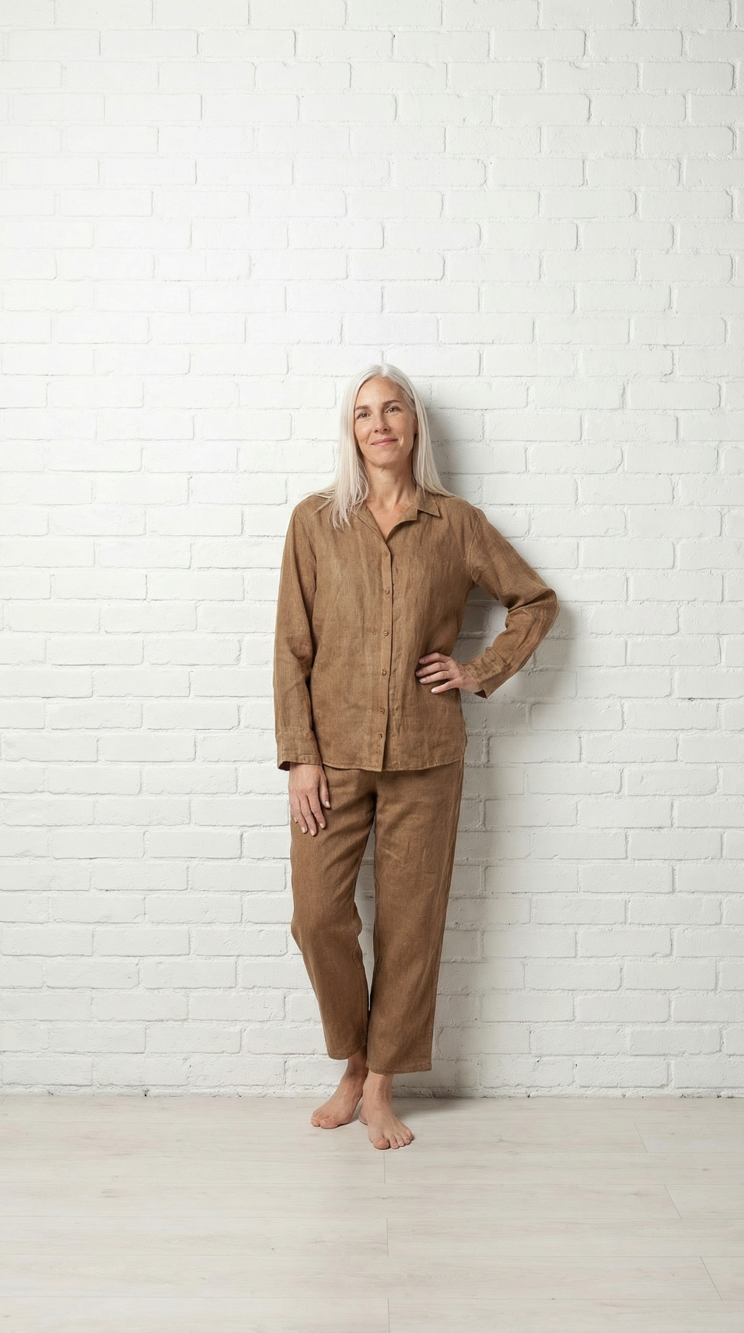 Stonewashed Linen Pajamas | Mocha