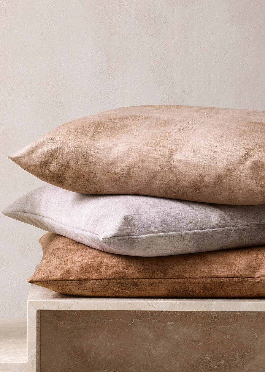 Theo Velvet Cushion in Leather