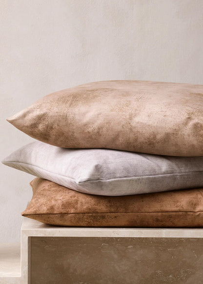 Theo Velvet Cushion in Leather