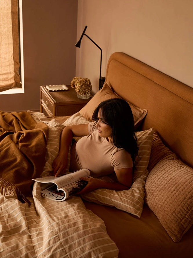 Australian Wool Throw | Caramel & Latte