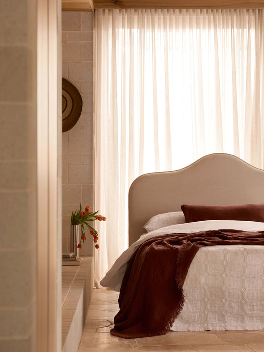Handloomed Linen Throw - Maple