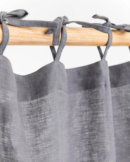 Charcoal Linen curtain - European Oeko-Tex® certified