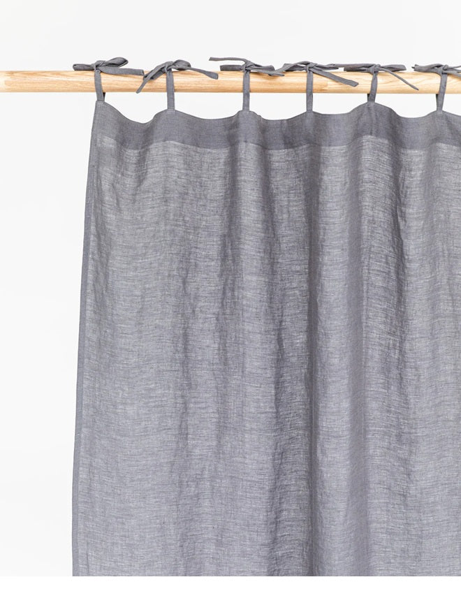 Charcoal Linen curtain - European Oeko-Tex® certified