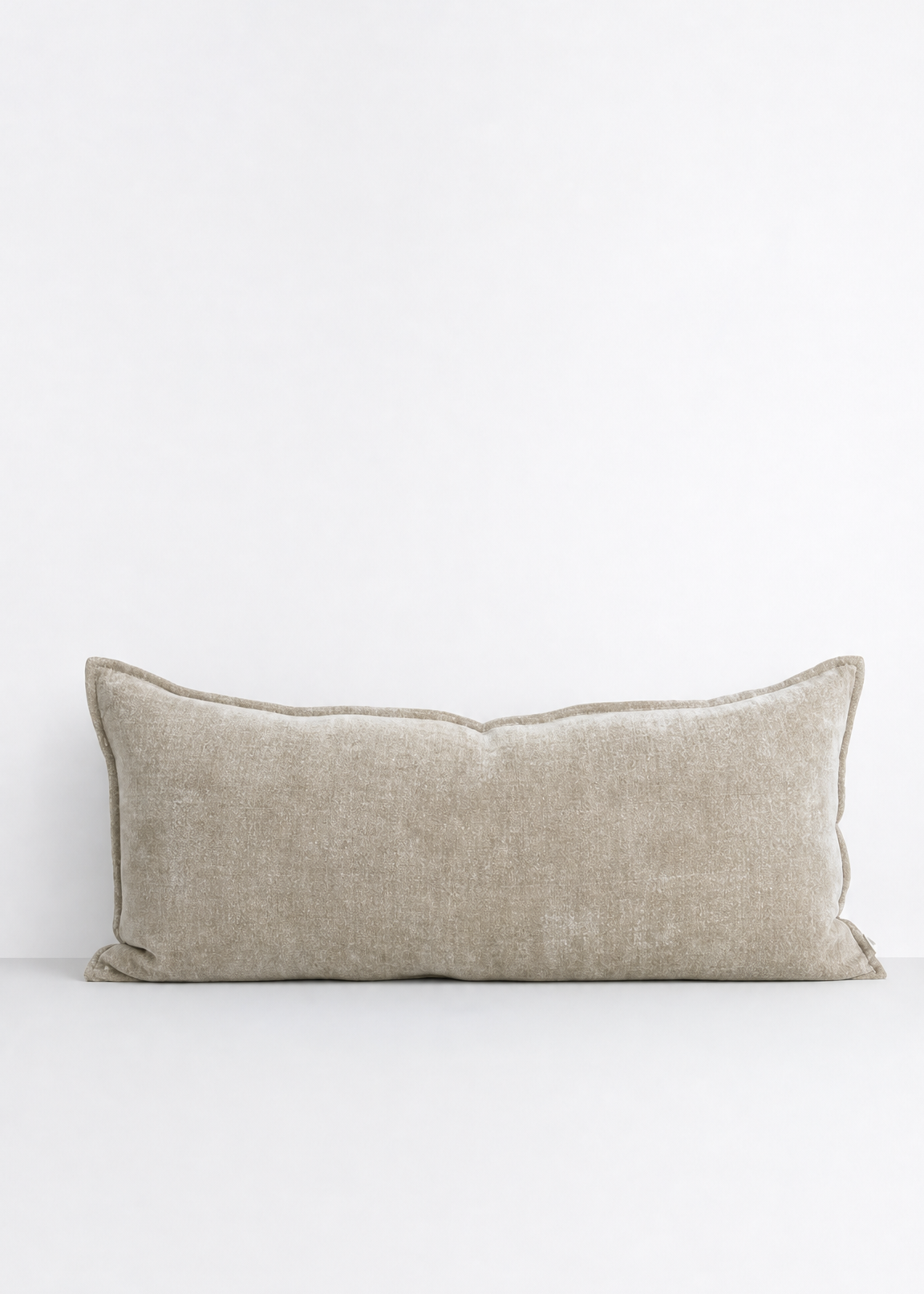 Plush Latte Velvet Lumbar - Made in New Zealand