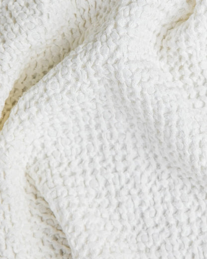 Spa Waffle Bathrobe — White