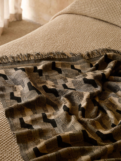 Waffle Blanket - Raffia