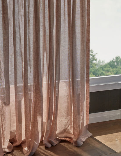 Sheer S Fold Curtains - 100% Pure Linen