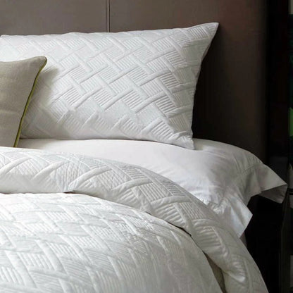 Palazzo Quilted Duvet Cover Set | White