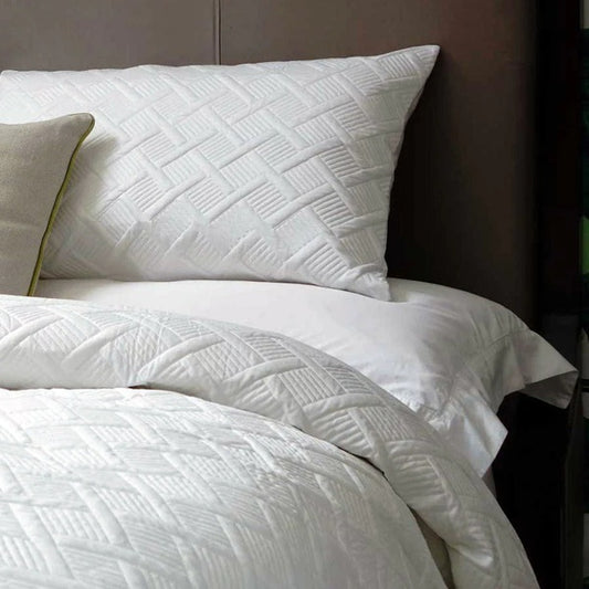 Palazzo Quilted Duvet Cover Set | White